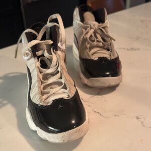 Jordan Kids Black and White Sneakers